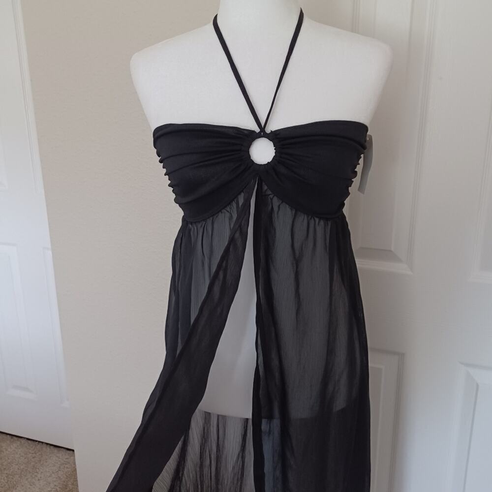 Tommy Bahama Halter Sheer Swim Coverup Black NWT S - Picture 6 of 16
